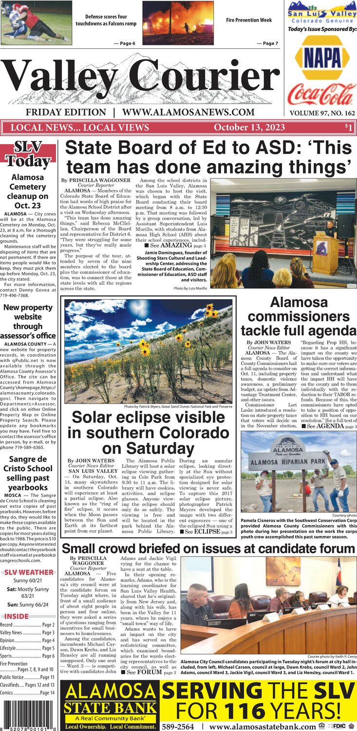 Valley Courier Friday, October 13, 2023 The Alamosa News